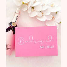 Load image into Gallery viewer, Ribbon gift box flip top Bridesmaid proposal box