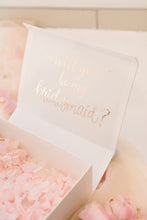 Load image into Gallery viewer, Ribbon gift box flip top Bridesmaid proposal box