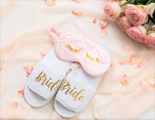 Load image into Gallery viewer, Bridal party Bride Bridesmaid custom personalized slippers