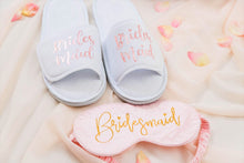 Load image into Gallery viewer, Bridal party Bride Bridesmaid custom personalized slippers