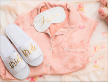 Load image into Gallery viewer, Bridal party Bride Bridesmaid custom personalized slippers