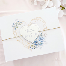 Load image into Gallery viewer, Floral Geometric Heart Personalised Gift Boxes with Engraved Acrylic Heart