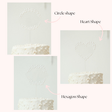 Load image into Gallery viewer, pearl acrylic custom cake topper wedding bridal shower birthdays