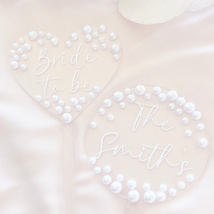 Pearl Acrylic Cake Toppers