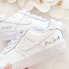 Load image into Gallery viewer, custom wedding bridal sneaker air force 1