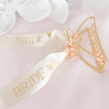 Load image into Gallery viewer, Bride bridesmaid gift hair clip personalized