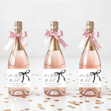 Load image into Gallery viewer, PERSONALISED CHAMPAGNE WINE LABELS BRIDAL SHOWER BRIDEMAID GIFTS MINI CHAMPAGNE BUBBLY