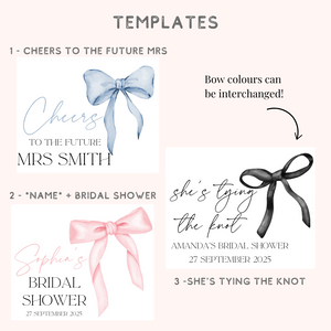 PERSONALISED CHAMPAGNE WINE LABELS BRIDAL SHOWER BRIDEMAID GIFTS MINI CHAMPAGNE BUBBLY