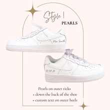 Load image into Gallery viewer, Custom bridal wedding sneaker nike air force 1