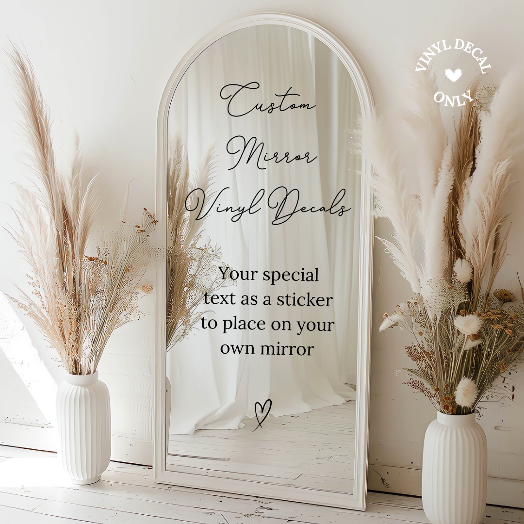 Window Mirroe Sticker Custom Mirror Decal Stickers Vinyl Stickers to DIY your own Wedding Mi ...