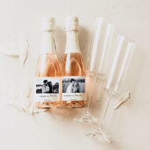 Load image into Gallery viewer, custom personalised champagne wine label with photo