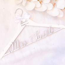 Load image into Gallery viewer, custom wedding 3d name wooden personalised bridal hanger