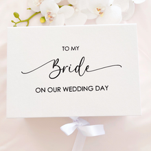 Load image into Gallery viewer, wedding day personalized gift box to my bride box