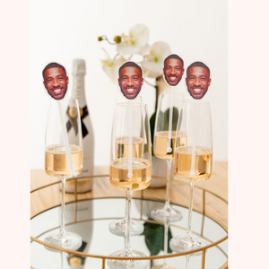 custom face photo acrylic drink stirrer groom face bachelorette party drink stirrer