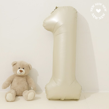Load image into Gallery viewer, Beige nude neutral aesthetic foil number balloon