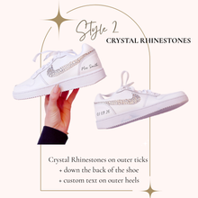 Load image into Gallery viewer, custom nike air force 1 wedding bridal sneakers