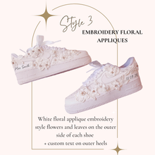 Load image into Gallery viewer, custom nike air force 2 wedding bridal sneakers