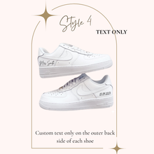Load image into Gallery viewer, custom nike air force 1 bridal wedding sneakers