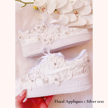 Load image into Gallery viewer, custom nike air force 1 bridal wedding sneaker