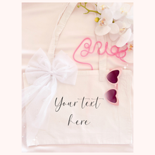 Load image into Gallery viewer, custom personalised tote bridesmaid bride shopper bag