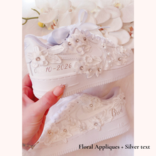 Load image into Gallery viewer, custom  nike air force 1 bridal wedding sneakers