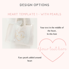 Load image into Gallery viewer, custom personalised tote bridesmaid bride shopper bag