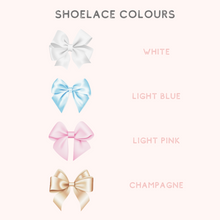 Load image into Gallery viewer, custom personalized satin shoelaces wedding bridal shoelaces