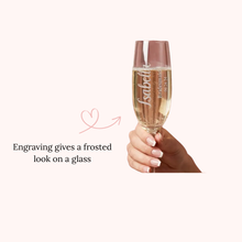 Load image into Gallery viewer, laser engraved wedding glasses bride groom anniversary graduation glasses