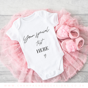 Personalised custom baby grows