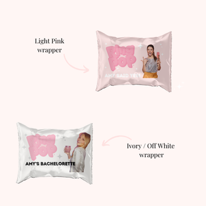 Personalised candy diamond ring pop bachelorette party favor
