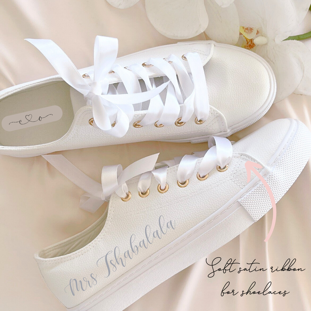 Custom Text Sneaker Shoes Champagne Occasions