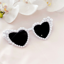 Load image into Gallery viewer, Pearl heart sunglasses bride to be bachelorette