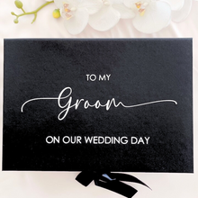 Load image into Gallery viewer, wedding day personalized gift box to my groom gift box