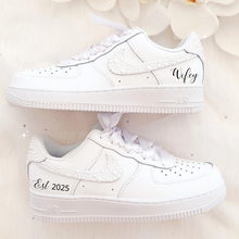 Load image into Gallery viewer, custom bridal wedding sneaker personalized bride gift nike sneaker shoe