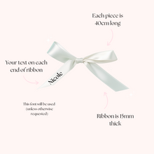 Load image into Gallery viewer, personalised satin ribbon bow