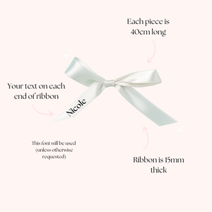personalised satin ribbon bow