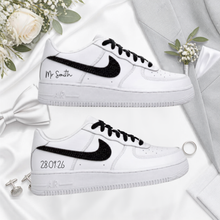 Load image into Gallery viewer, mens custom nike air force 1 wedding sneakers