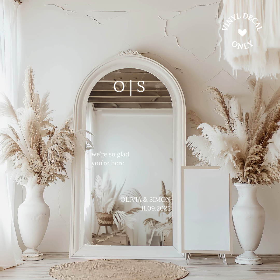 Custom Mirror Decal Stickers Vinyl Stickers to DIY your own Wedding Mi ...