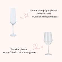 Load image into Gallery viewer, laser engraved wedding glasses bride groom anniversary graduation glasses