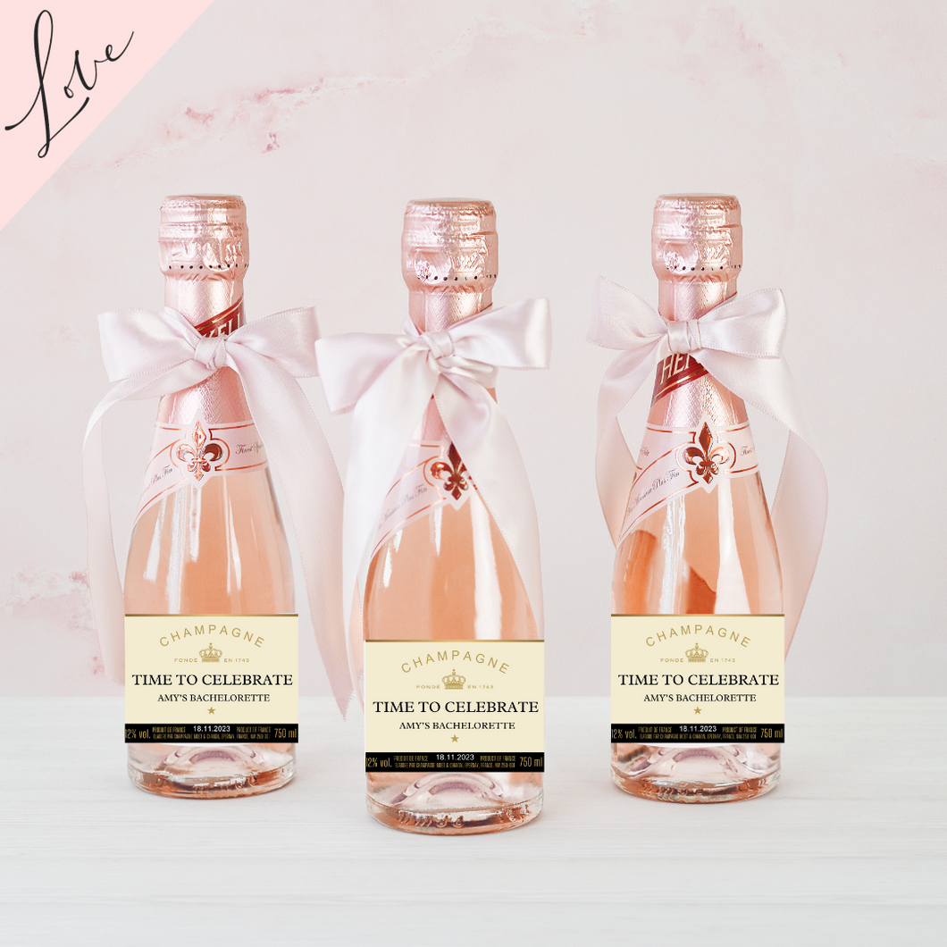 Personalised champagne labels Moet inspired
