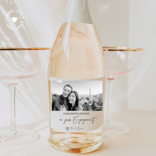 Load image into Gallery viewer, custom personalised champagne wine label with photo