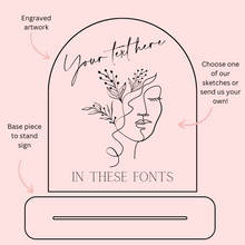 Load image into Gallery viewer, acrylic arch signs line art sketch