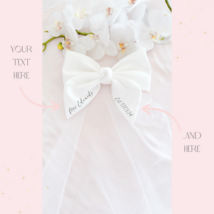 bride to be bachelorette bridal shower custom bow and veil