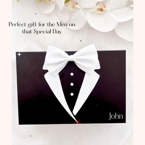 personalised tuxedo gift box for groomsmen best man and groom custom wedding gift box