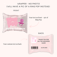 Load image into Gallery viewer, Personalised candy diamond ring pop bachelorette party favor