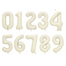 Load image into Gallery viewer, beige nude natural neutral aesthetic foil number balloon