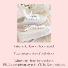 Load image into Gallery viewer, custom text bridal wedding shoe sneakers