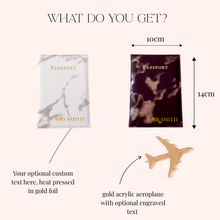 Load image into Gallery viewer, personalised passport holders honeymoon bride and groom custom gifts
