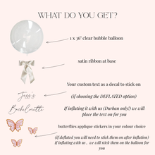 Load image into Gallery viewer, personalised butterfly bubble balloon bridal shower baby shower balloon