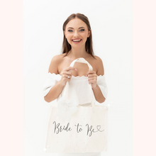 Load image into Gallery viewer, custom personalised tote bridesmaid bride shopper bag